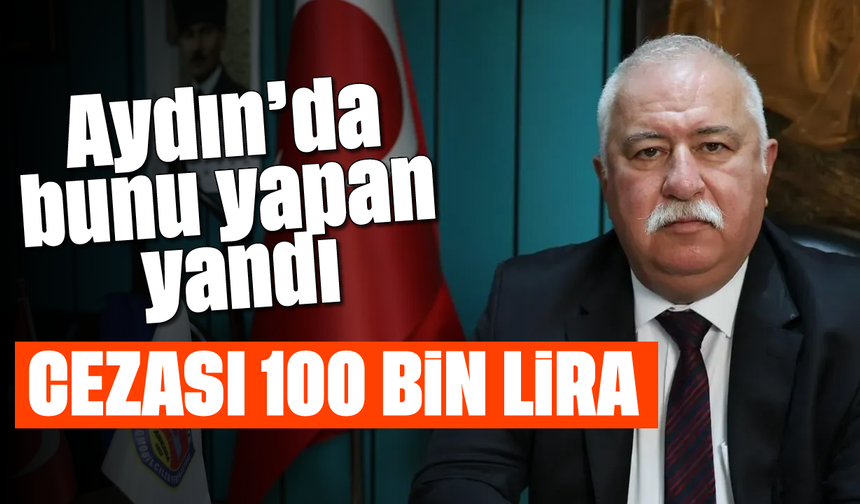 Aydın'da bunu yapan yandı: Cezası 100 bin lira