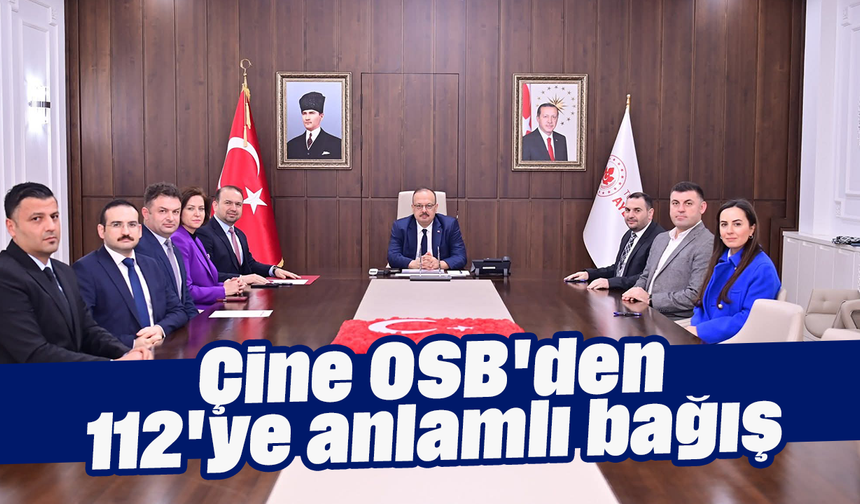 Çine OSB'den 112'ye anlamlı bağış
