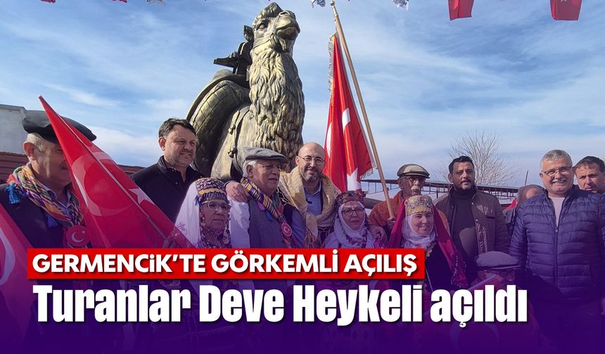 Germencik'te görkemli açılış: Turanlar Deve Heykeli açıldı