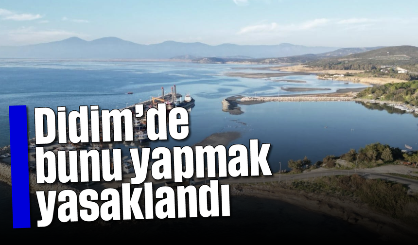 Didim'de bunu yapmak yasaklandı