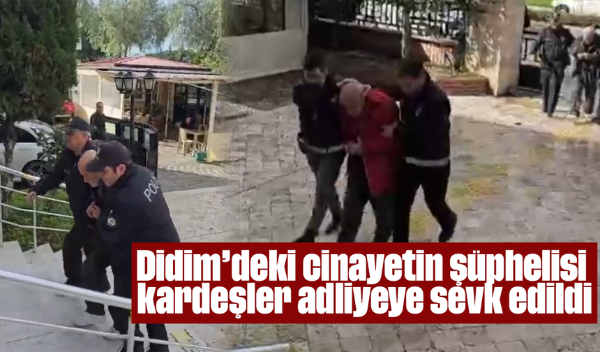 Didim’deki cinayetin şüphelisi kardeşler adliyeye sevk edildi