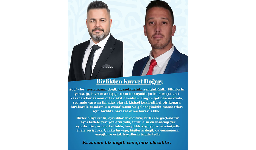 Didim Şoförler Odası seçimi öncesinde iki aday birleşti