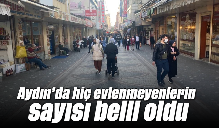 Aydın'da hiç evlenmeyenlerin sayısı belli oldu