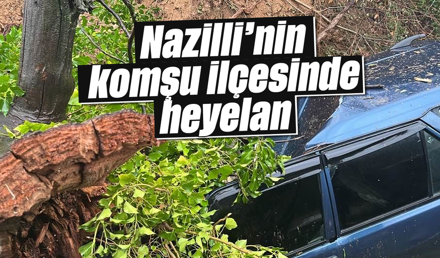 Nazilli'nin komşu ilçesinde heyelan