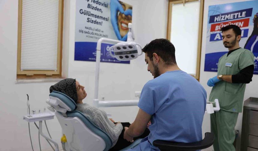 Nazilli Ağız ve Diş Sağlığı Polikliniği’ne vatandaşlardan yoğun ilgi