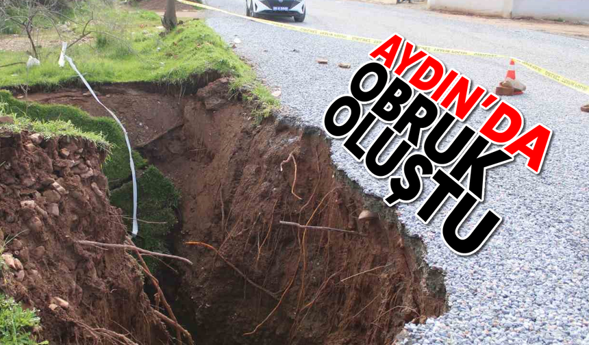 Aydın'da obruk oluştu