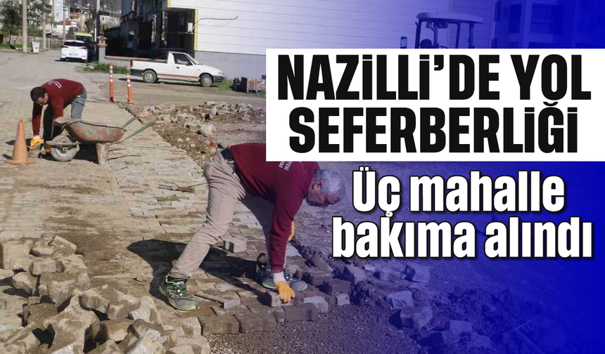 Nazilli’de yol seferberliği: Üç mahalle bakıma alındı