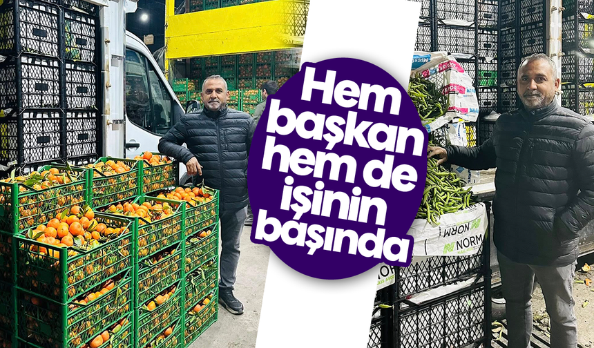 Hem başkan, hem de işinin başında
