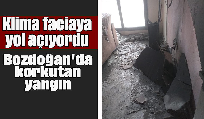 Klima faciaya yol açıyordu: Bozdoğan'da korkutan yangın
