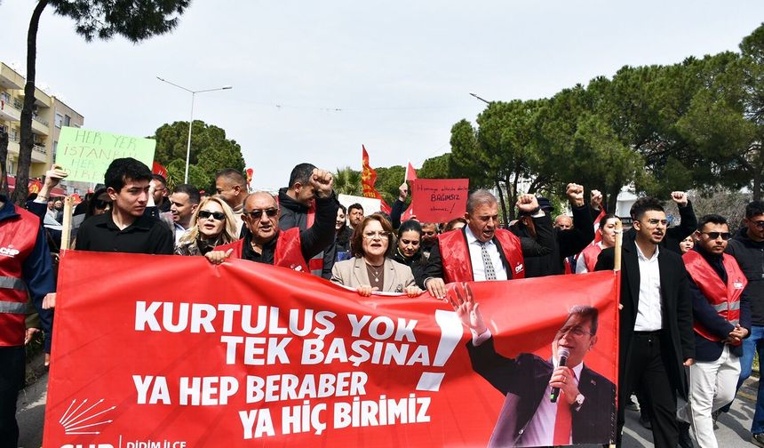 Didim CHP Örgütü, İmamoğlu için yürüdü