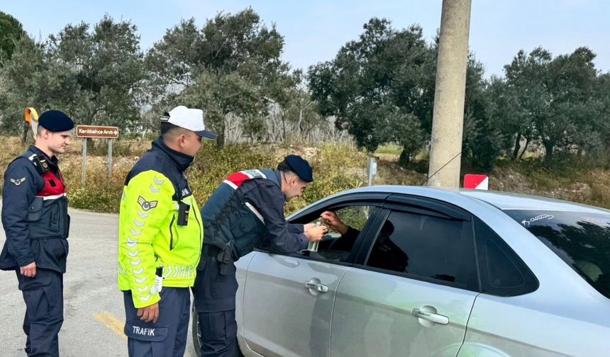 Germencik’te Jandarma’dan kolonya ve şekerli uygulama