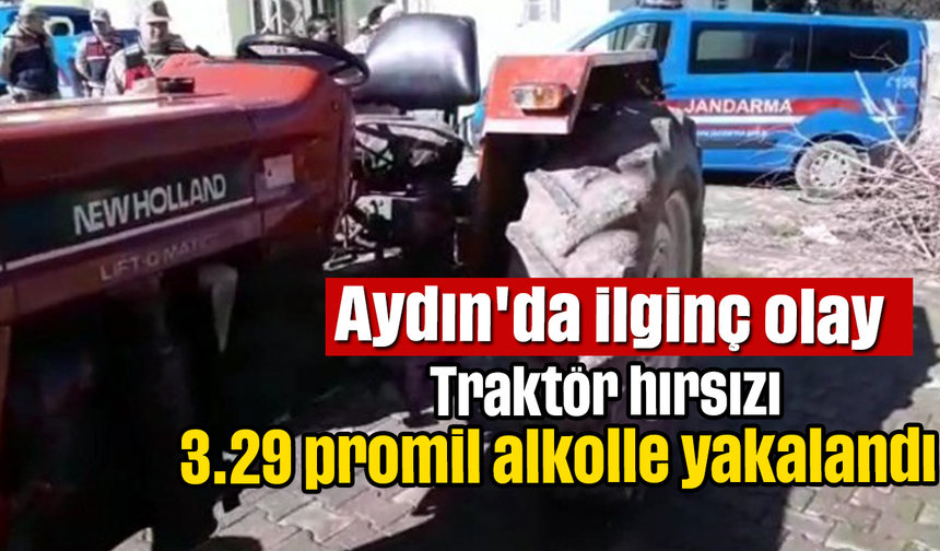 Aydın'da ilginç olay: Traktör hırsızı 3.29 promil alkolle yakalandı