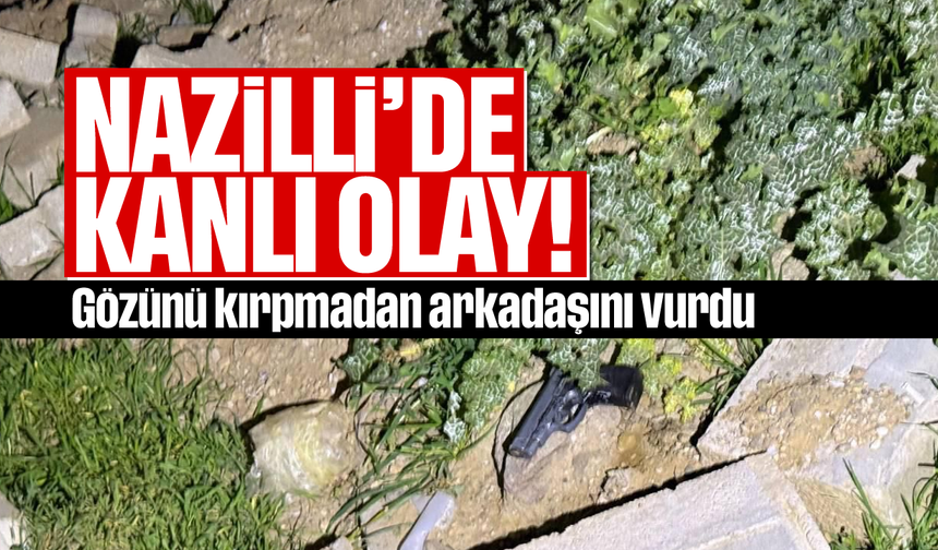 Nazilli'de kanlı olay: Gözünü kırpmadan arkadaşını vurdu
