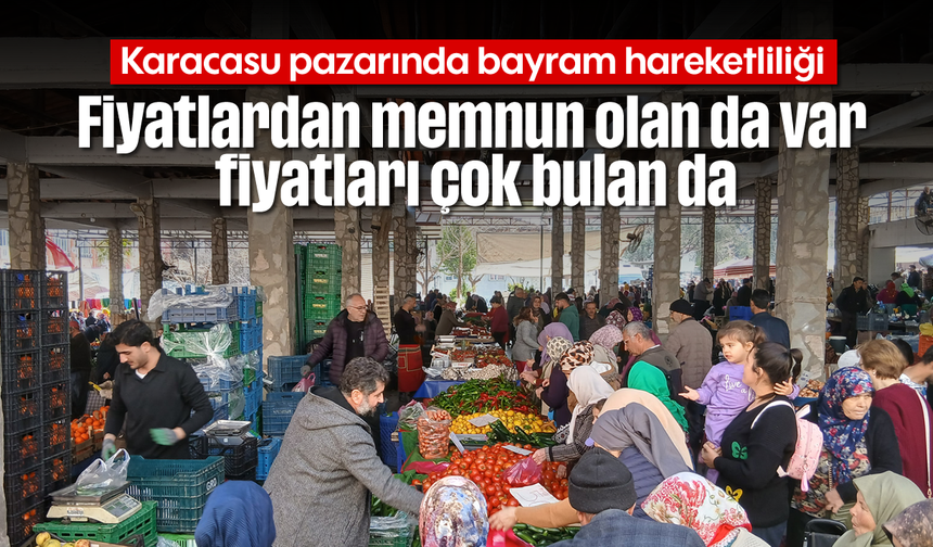 Karacasu pazarında bayram hareketliliği