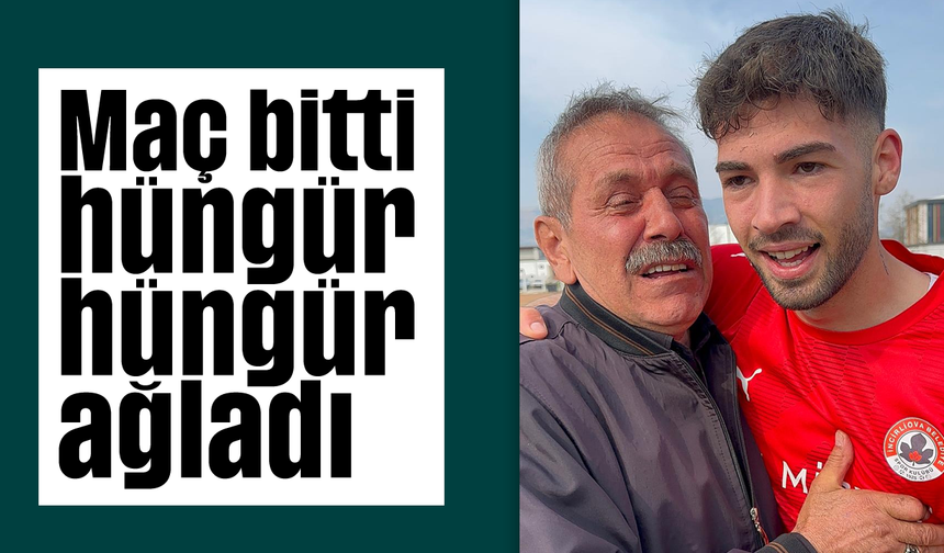 Maç bitti, hüngür hüngür ağladı