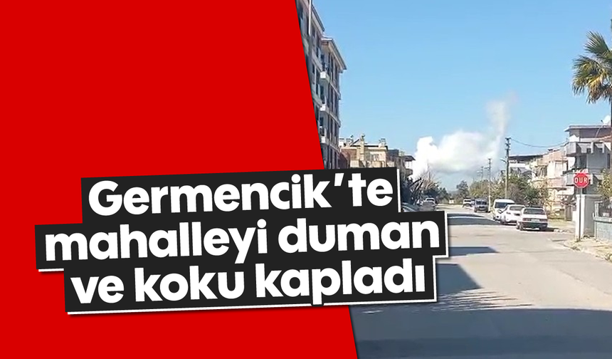 Germencik’te mahalleyi duman ve koku kapladı