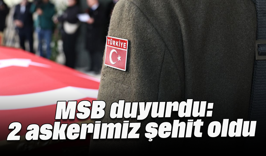 MSB duyurdu: 2 askerimiz şehit oldu