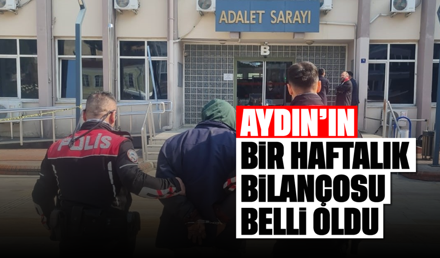 Aydın'ın bir haftalık asayiş bilançosu belli oldu