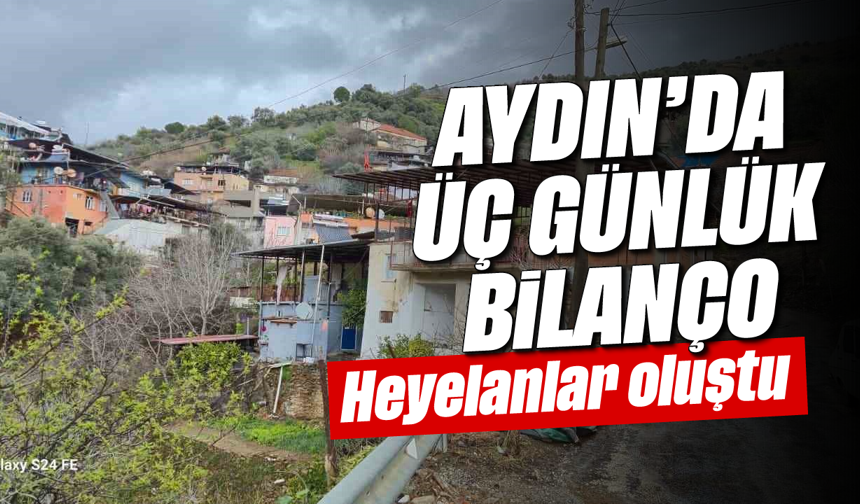 Aydın'da üç günlük bilanço: Heyelanlar oluştu