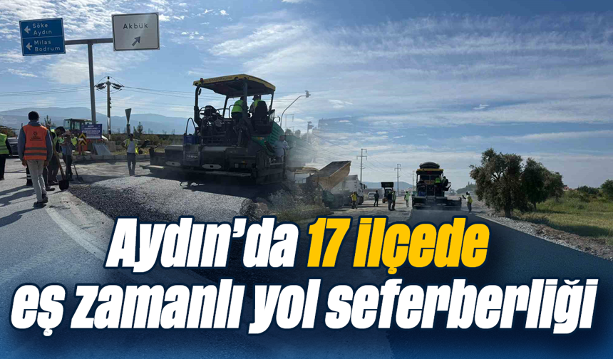 Aydın’da 17 ilçede eş zamanlı yol seferberliği