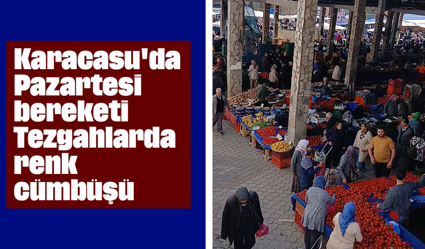 Karacasu'da Pazartesi bereketi: Tezgahlarda renk cümbüşü