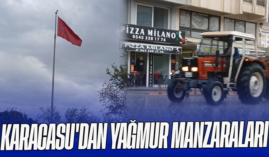Karacasu'dan yağmur manzaraları