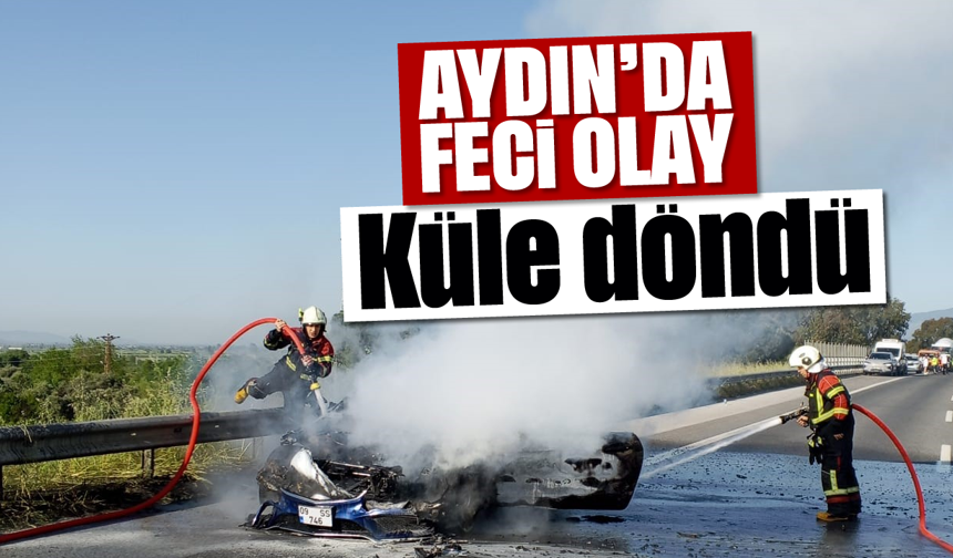 Germencik’te araç küle döndü