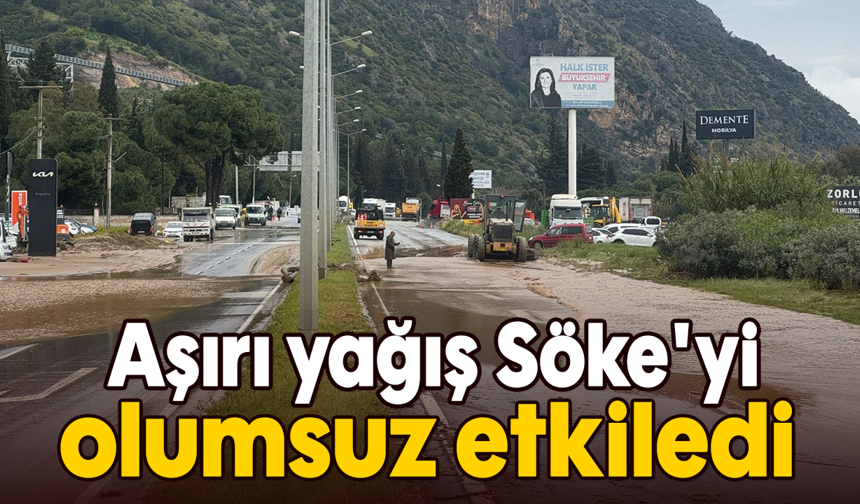 Aşırı yağış Söke'yi olumsuz etkiledi