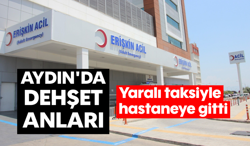 Aydın’da dehşet anları: Yaralı taksiyle hastaneye gitti