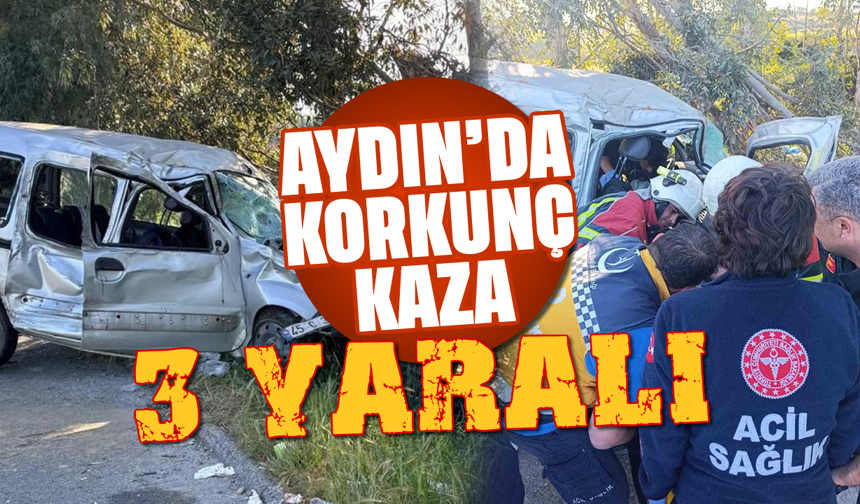 Aydın'da korkunç kaza; 3 yaralı