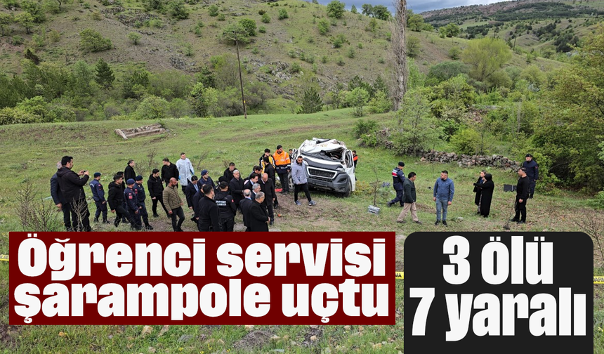 Öğrenci servisi şarampole uçtu: 3 ölü, 7 yaralı