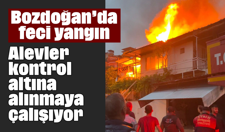Bozdoğan’da feci yangın: Alevler kontrol altına alınmaya çalışıyor