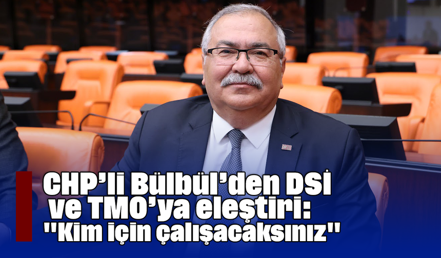 CHP’li Bülbül’den DSİ ve TMO’ya eleştiri: "Kim için çalışacaksınız"