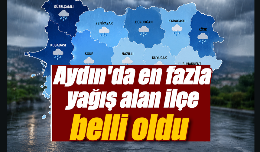 Aydın'da en fazla yağış alan ilçe belli oldu