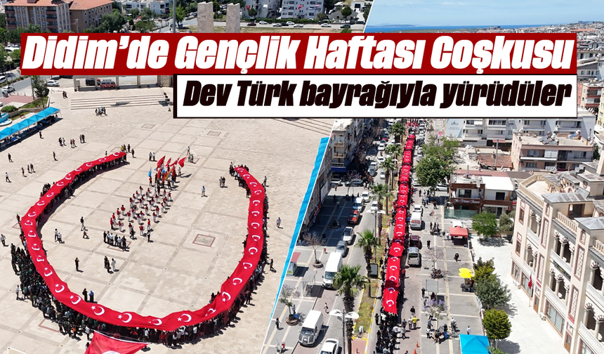 Dev Türk bayrağıyla yürüdüler