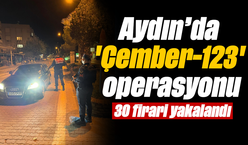 Aydın’da 'Çember-123' operasyonu: 30 firari yakalandı