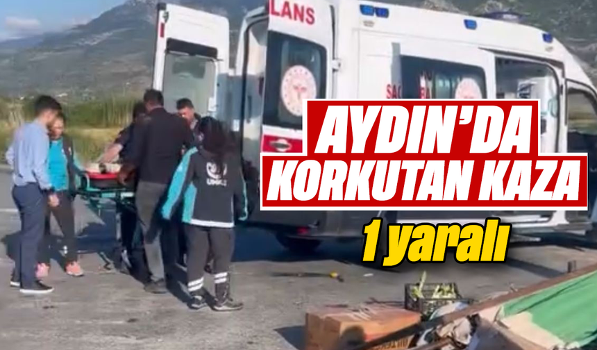 Aydın'da korkutan kaza: 1 yaralı