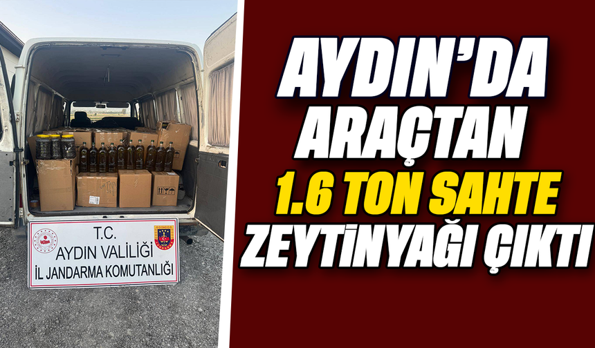 Aydın’da araçtan 1.6 ton sahte zeytinyağı çıktı