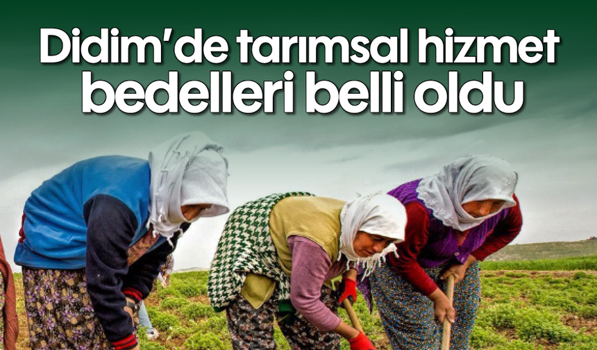 Didim’de tarımsal hizmet bedelleri belli oldu