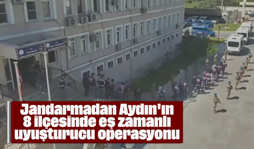 Jandarmadan Aydın'ın 8 ilçesinde eş zamanlı uyuşturucu operasyonu