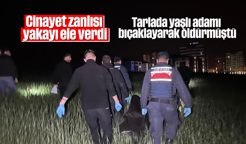 Cinayet zanlısı yakayı ele verdi: Tarlada yaşlı adamı bıçaklamıştı
