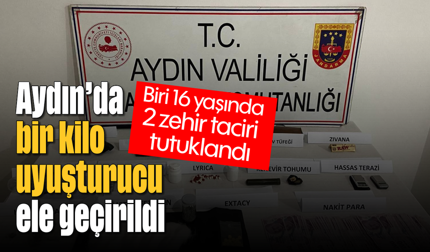 Aydın’da bir kilo uyuşturucu ele geçirildi: Biri 16 yaşında 2 zehir taciri tutuklandı