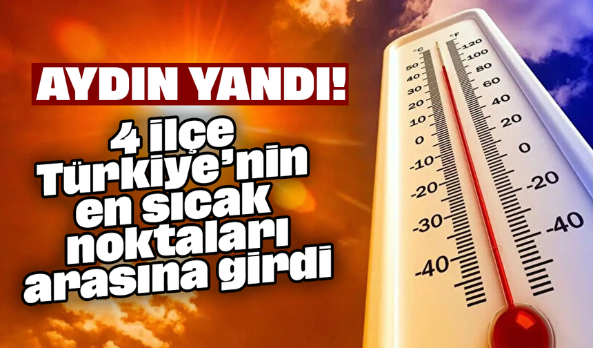 Aydın yandı! 4 ilçe Türkiye’nin en sıcak noktaları arasına girdi