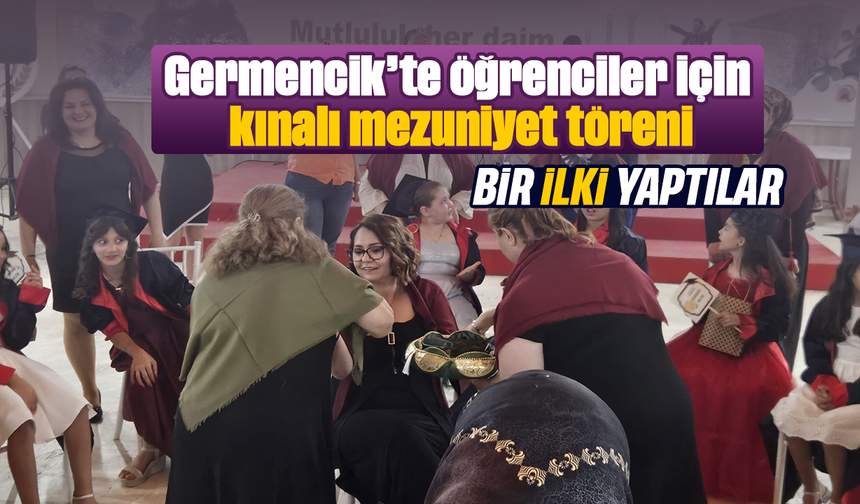 Germencik’te öğrenciler için kınalı mezuniyet töreni: Bir ilki yaptılar
