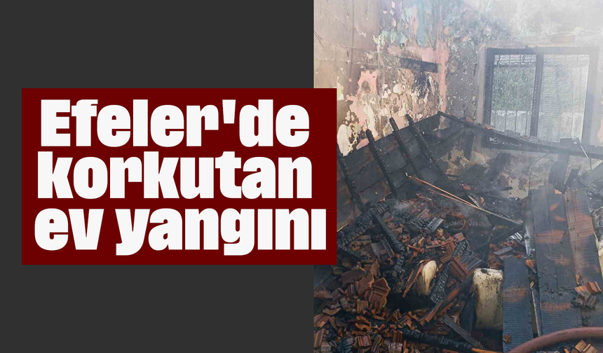 Efeler'de korkutan ev yangını