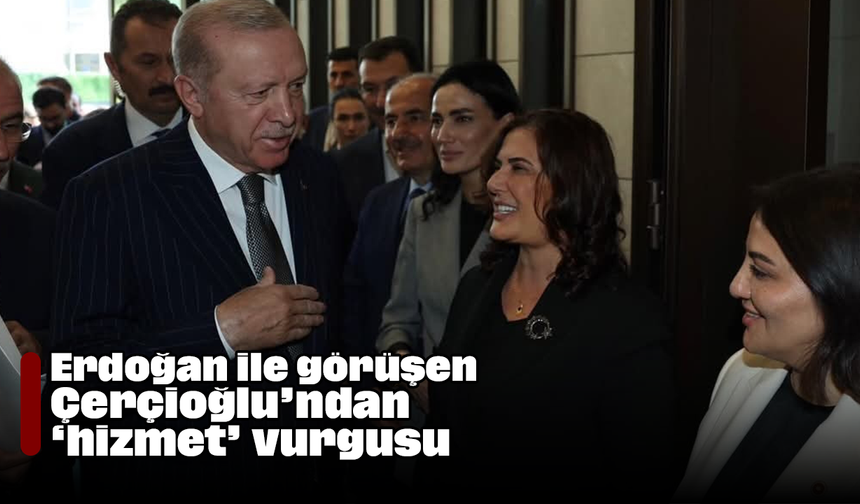 Erdoğan ile görüşen Çerçioğlu’ndan ‘hizmet’ vurgusu