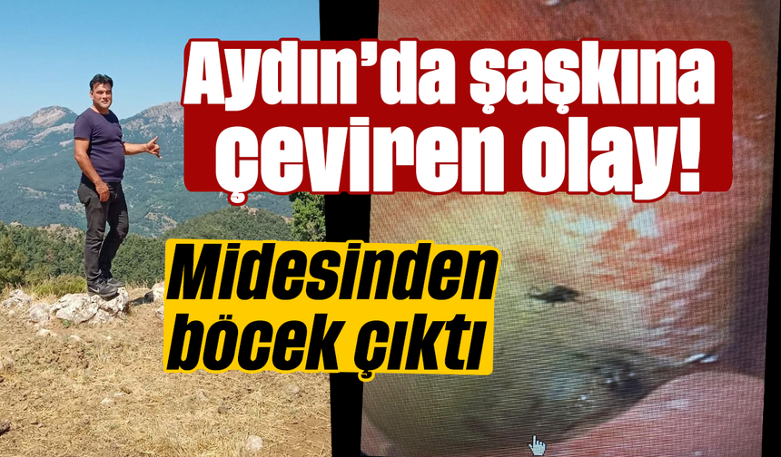 Aydın’da şaşkına çeviren olay! Midesinden böcek çıktı
