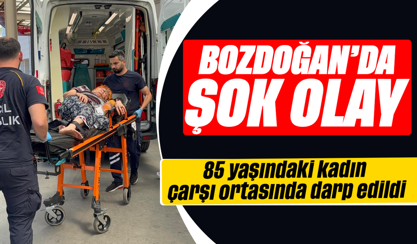 Bozdoğan’da şok olay  :85 yaşındaki kadın çarşı ortasında darp edildi