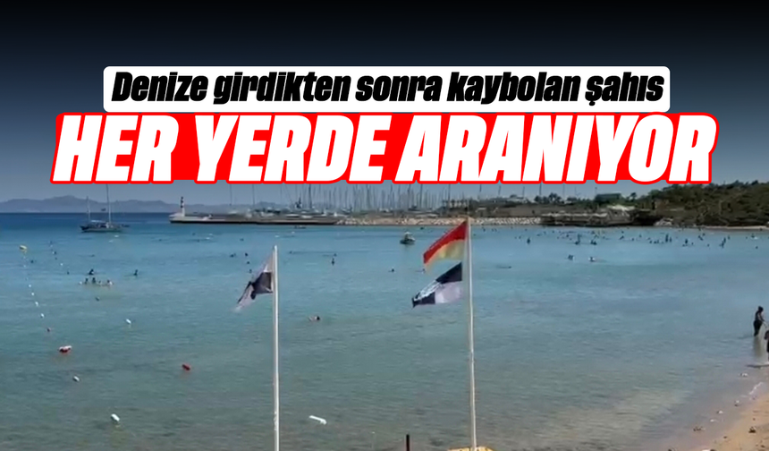 Denize girdikten sonra kaybolan şahıs her yerde aranıyor