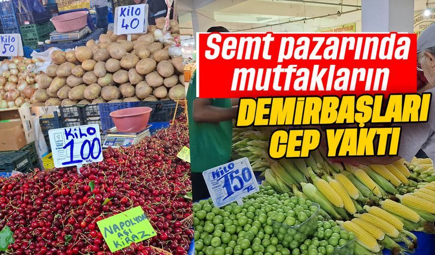 Semt pazarında mutfakların demirbaşları cep yaktı